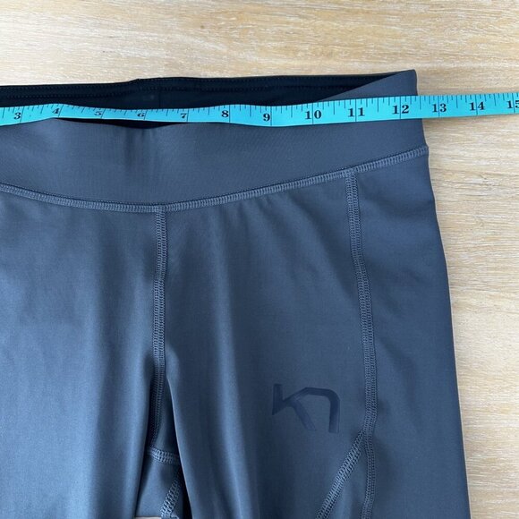 Kari Traa Leggungs Womens Small Black Reflective Zip Leg Athletic Running Tights - Picture 10 of 11